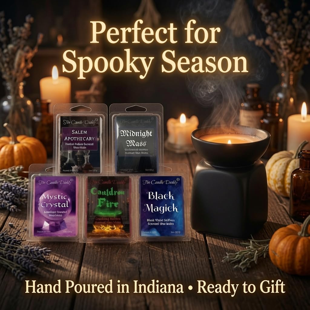 Salem Book of Smells Halloween 5 Pack - 5 Amazing Witchy Wax Melts - 30 Total Cubes - 10 Total Ounces