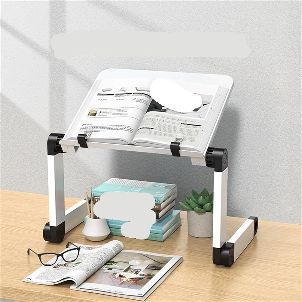Adjustable and Stable Desktop Reading Stand, Foldable Storage Laptop Tablet, Elevated