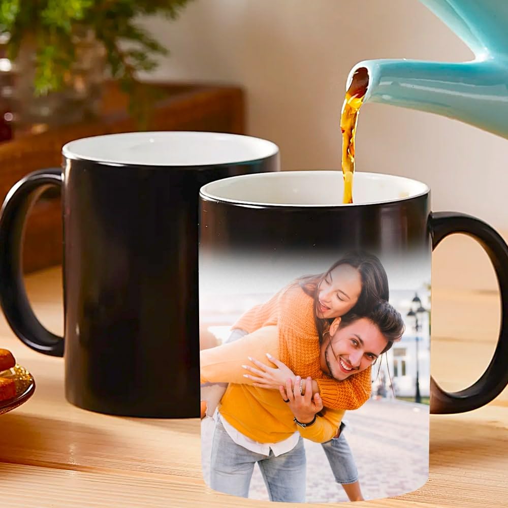 Transparent Gift Transparent Gift Taza Mágica Personalizada con Foto. Tazas Personalizadas con Foto de Cerámica. Regalos Originales para Hombre y Mujer. Regalos Personalizados con Foto. Regalos para Amigas, Pareja