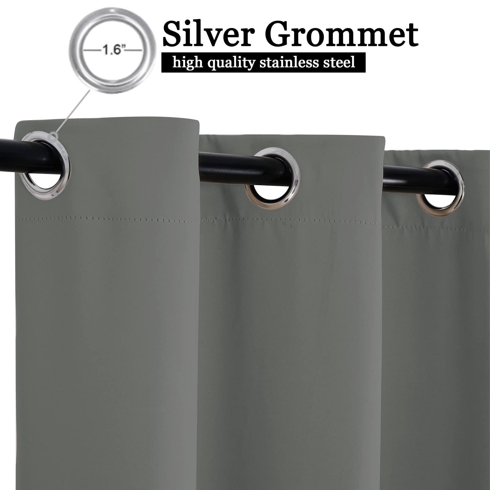 Tenda impermeabile per esterni, oscurante, termica, antivento, doppio passacavo per patio, giardino, pergola, gazebo, 304,8 x 243,8 cm, colore carciofo