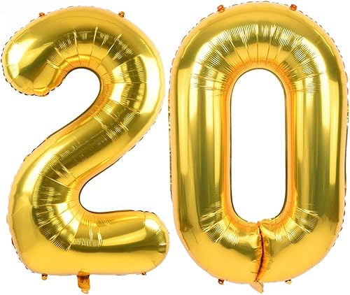 Vista 21 de Globos de números metálicos en dorado, de 40 pulgadas Oro 6