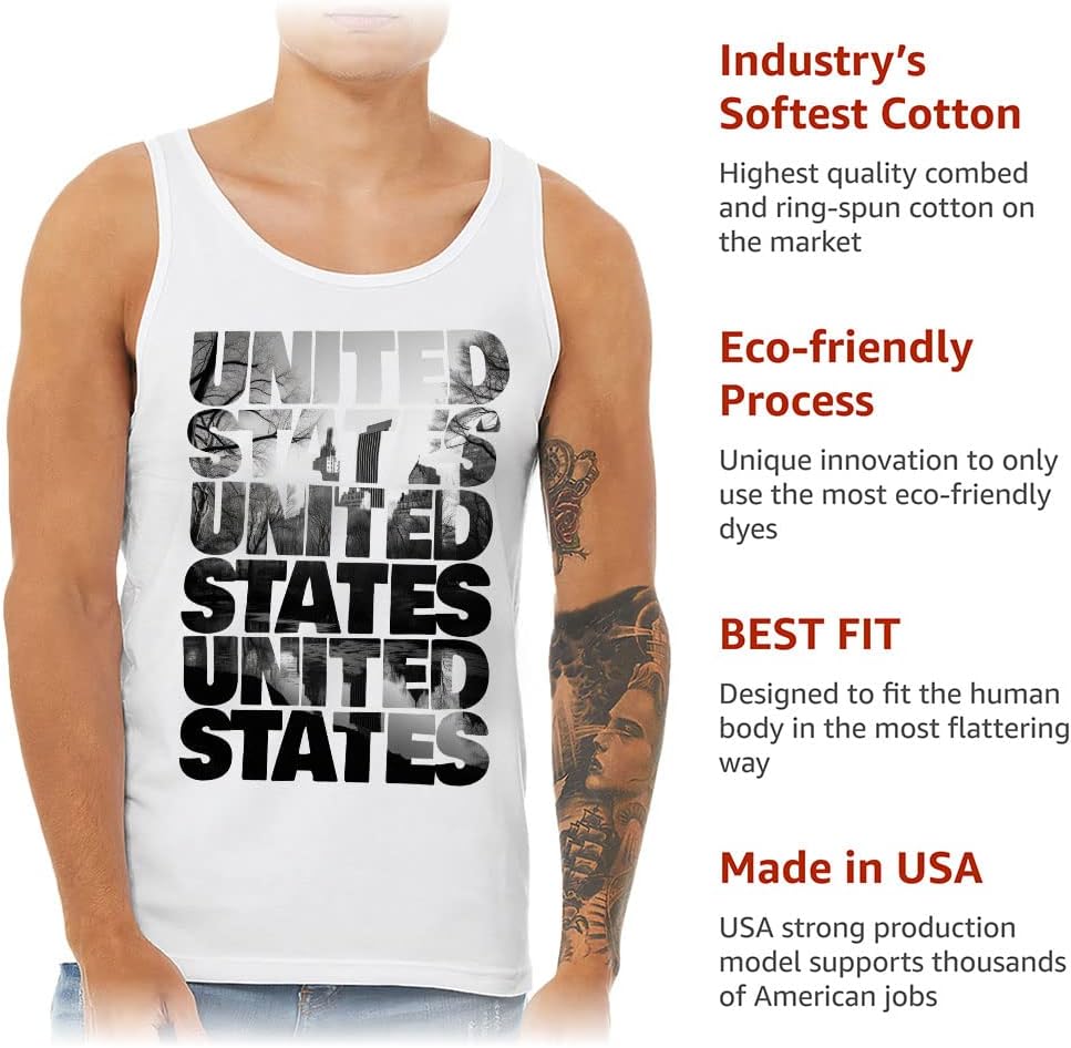United States Tank - Patriotic Workout Tank - Quote Design Jersey Tank