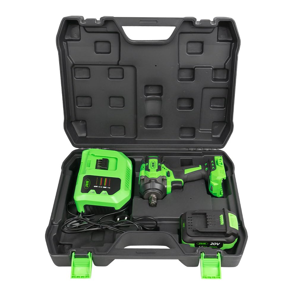 JBM60046C Pistola de impacto brushless a batería de ½" (800 nm) con maletín (INCLUYE BATERÍA Y CARGADOR)