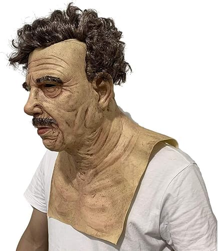 Miniatura 2 de Dan&Dre Disfraz de anciano de látex para Halloween, disfraz para mascarada, realista, talla única