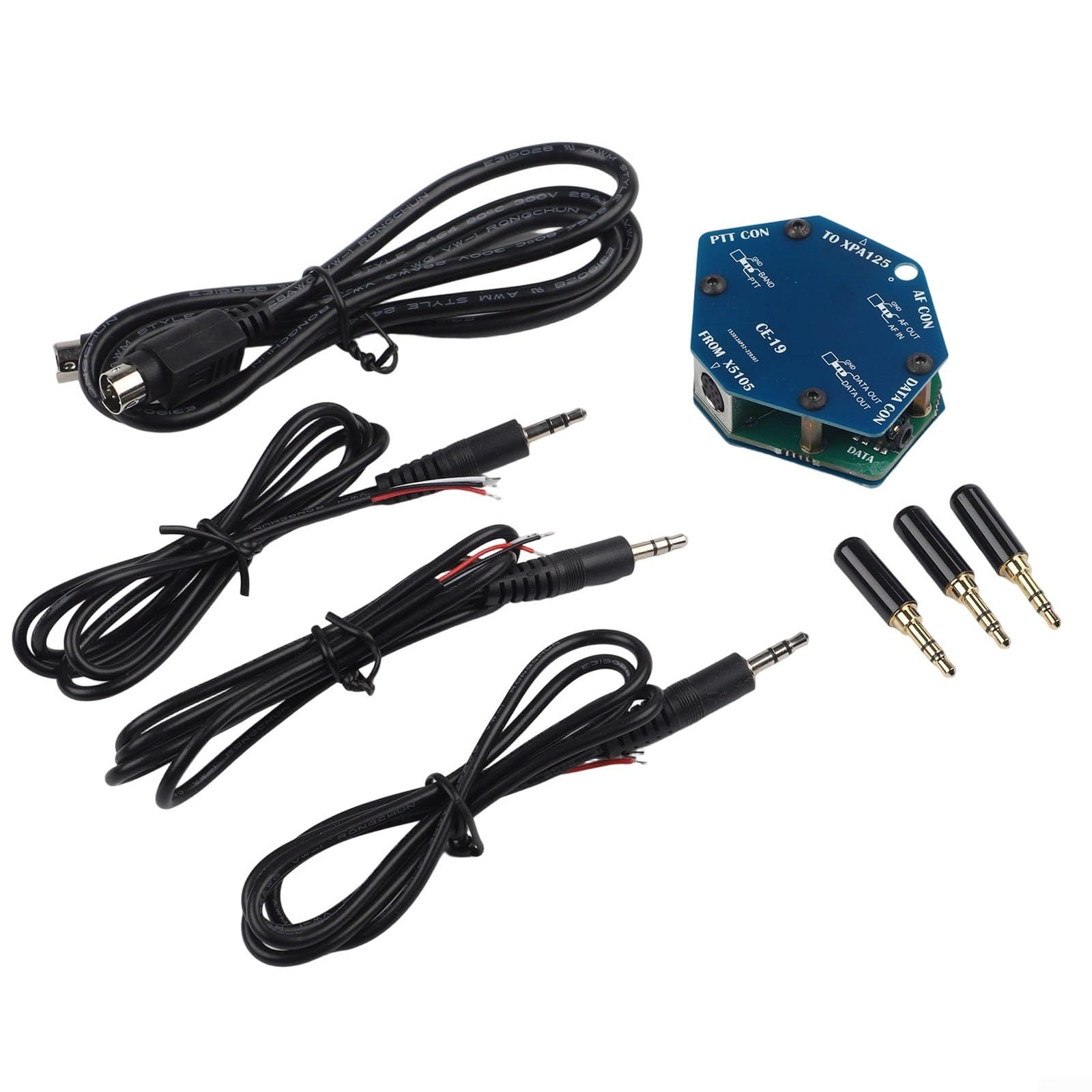 Tarjeta de expansión CE-19 para Xiegu X5105 G90 ACC para transceptor de onda corta ptt XPA125 mini DIN8 a 3,5 mm