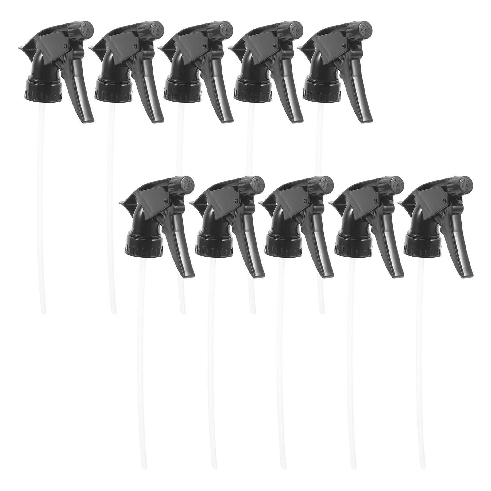 Ugello spruzzatore con grilletto in PP | Ugello spray di ricambio for grilletto in PP di ricambio da 10 pezzi nero 28x9x2 cm