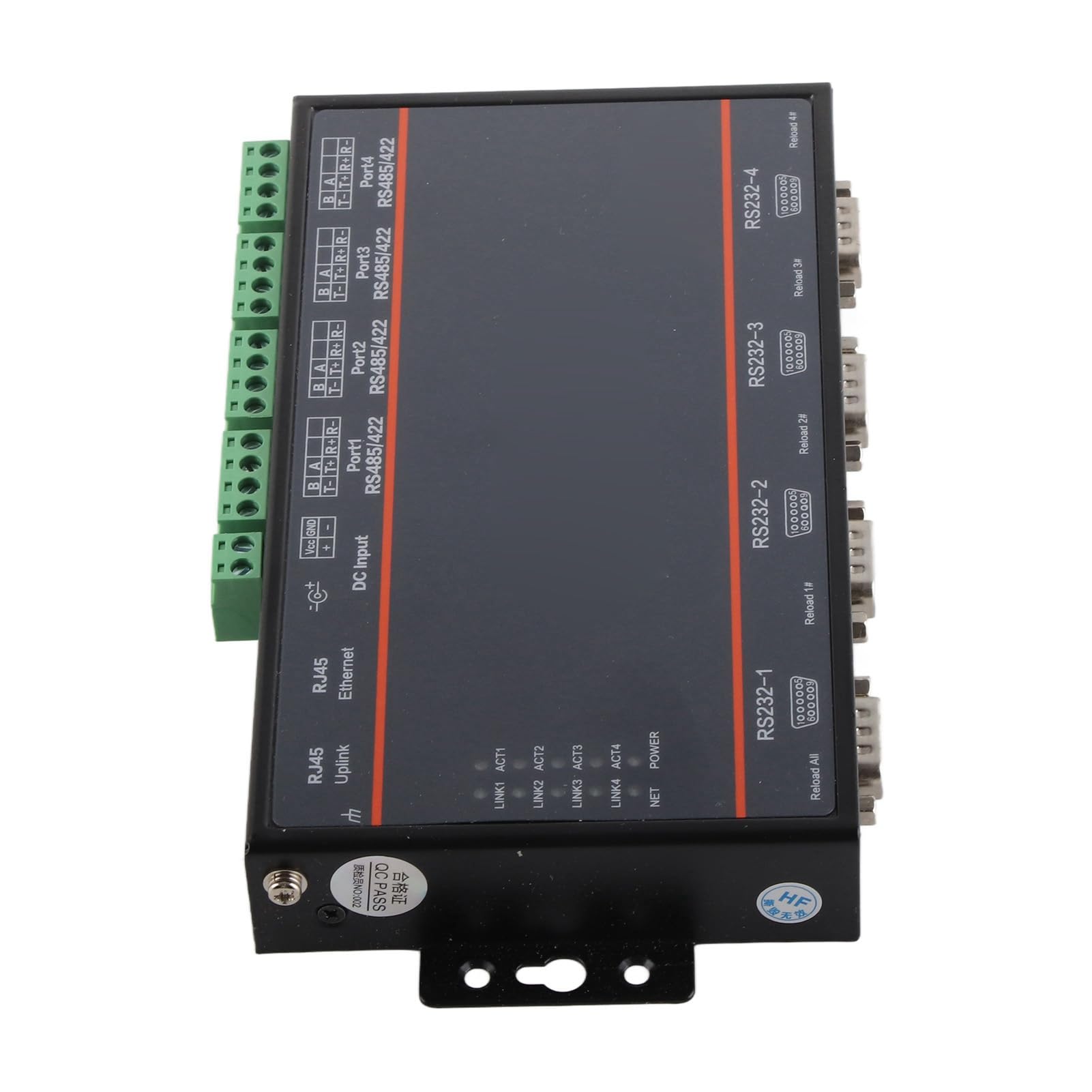 FTVOGUE Serwer Szeregowy 4-kanałowe Przemysłowe Urządzenie Sterujące dla Protokołów RS232 RS422 Ethernet z Obwodem Watchdog dla Automatyki