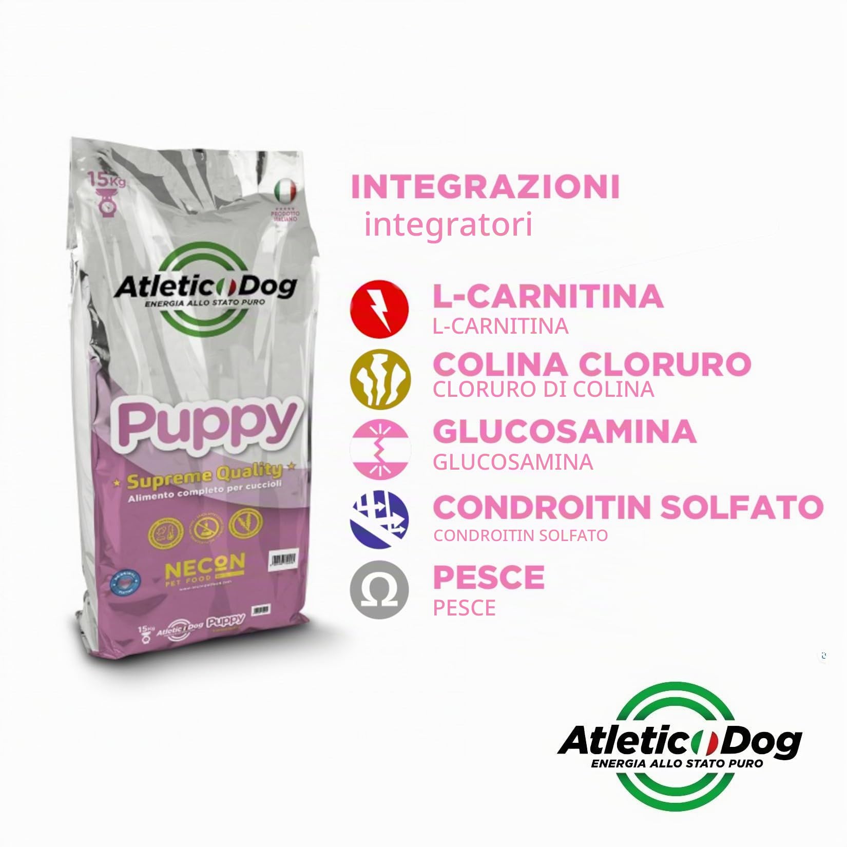 Puppy 15 kg crocchette per Cani energia allo Stato Puro Completo per Cuccioli