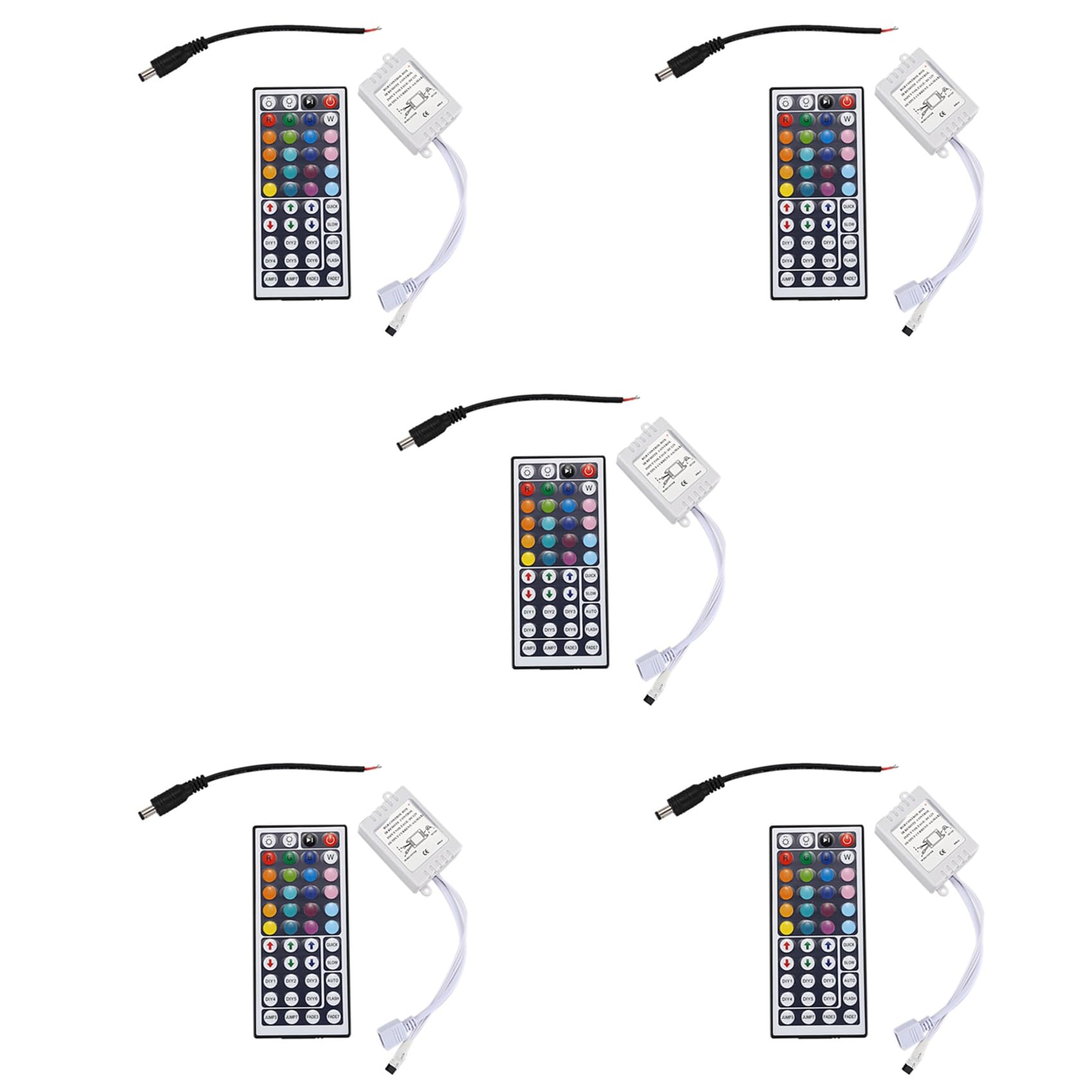 Jnchdghwa As Shown 5X 44 Keys Wireless Ir Remote Control With Receiver For 5050 3528 Rgb Smd Led Strip Light