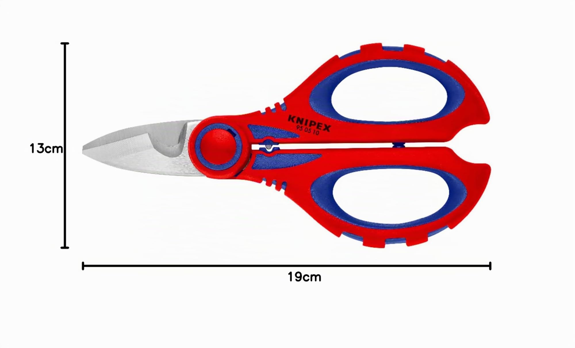 KNIPEX Forbici da elettricista rivestiti in materiale bicomponente, rinforzato in fibra di vetro 160 mm, 95 05 10 SB