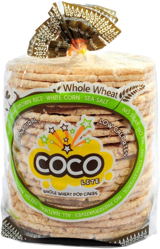 Coco International Lite Multigrain Pop Cakes, Whole Wheat, 2.64 oz