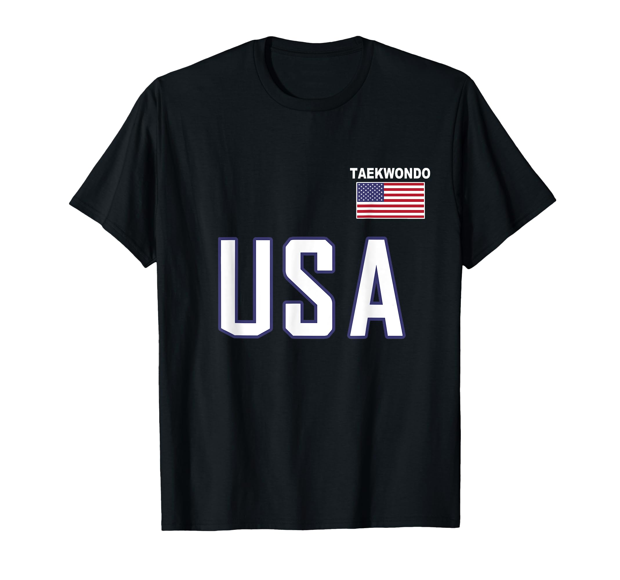 USA Flag Taekwondo Team Equipment Martial Arts Men Women T-Shirt