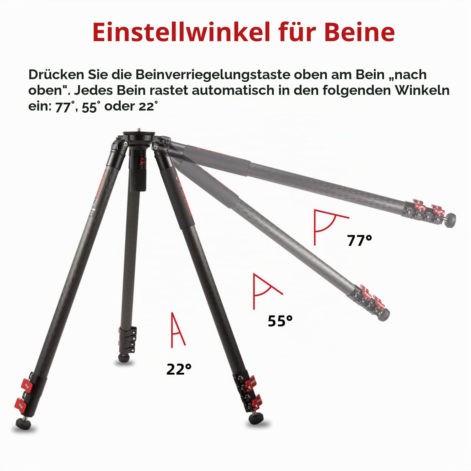 IFOOTAGE Gazelle TC9 Kamerastative,Kamera Stativ,Fotostativ,Stativ Kamera Flexibel,Basic-Einbeinstativ,Fußpolster & Spike, Tragetasche,165cm,Belastung 12KG