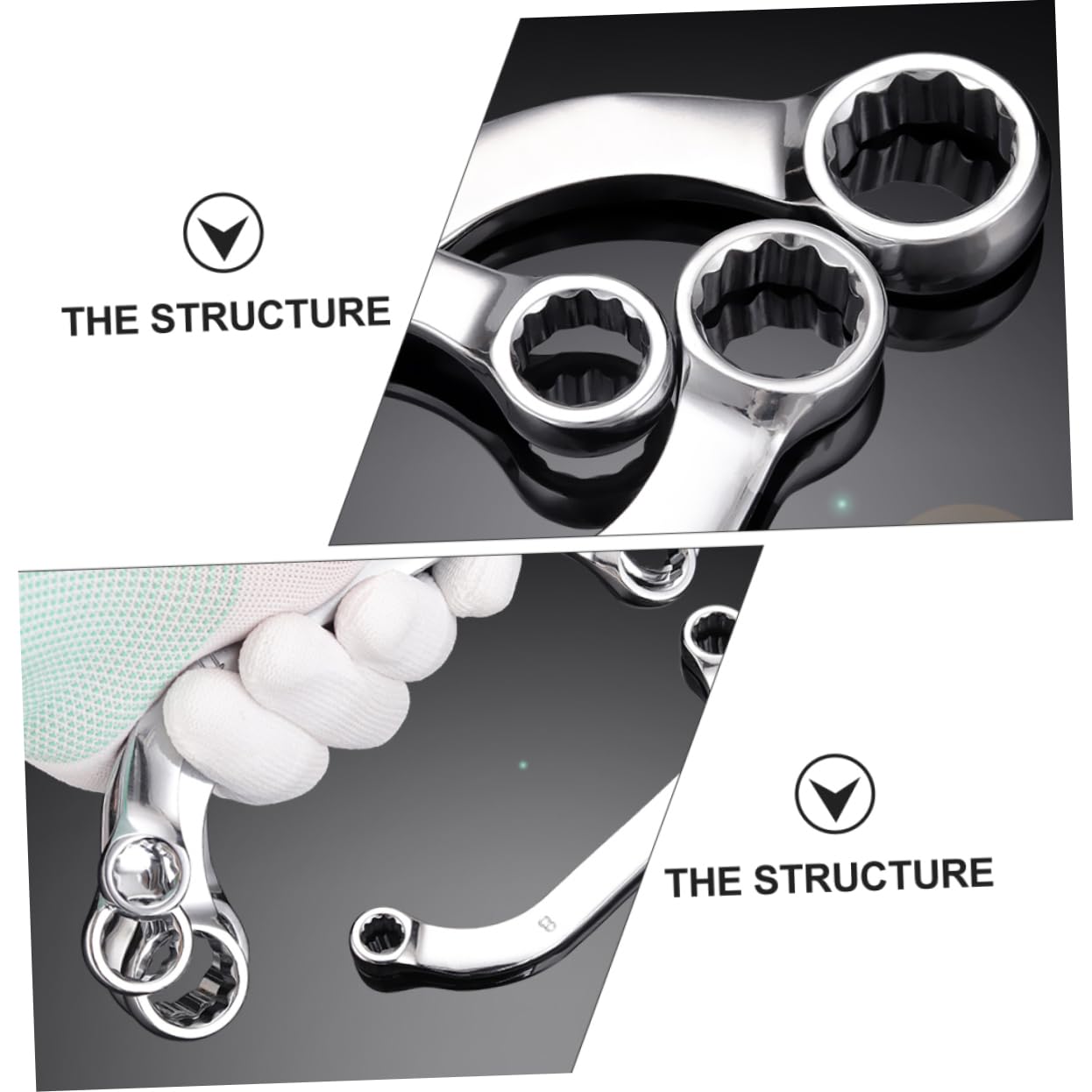 Coffret 5 Pièces Clés à Douille Métalliques en Acier Chrome-vanadium, Thermique, pour Travailler sur Longues Tiges