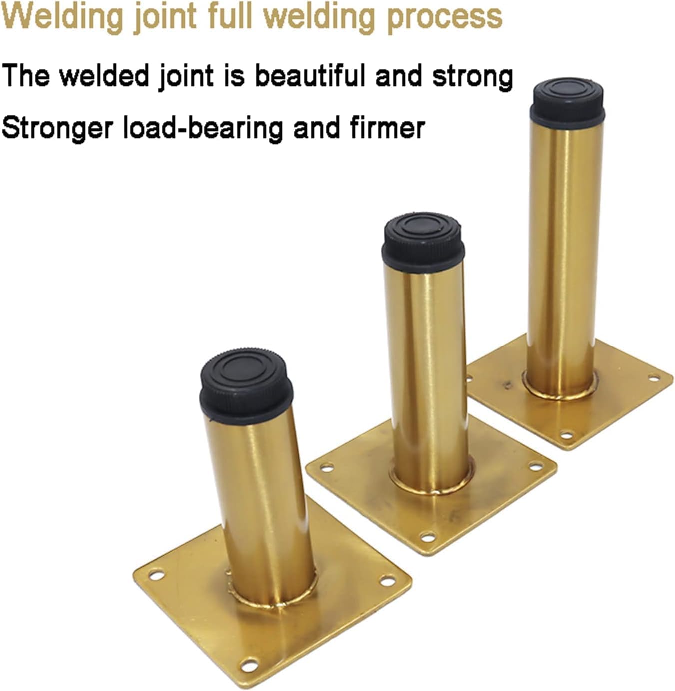 Adjustable Metal Table Legs, Replacement Legs for Coffee Table, Desk, Set of 4, Cabinet Sofa Table Furniture Legs (80mm (3.15in))