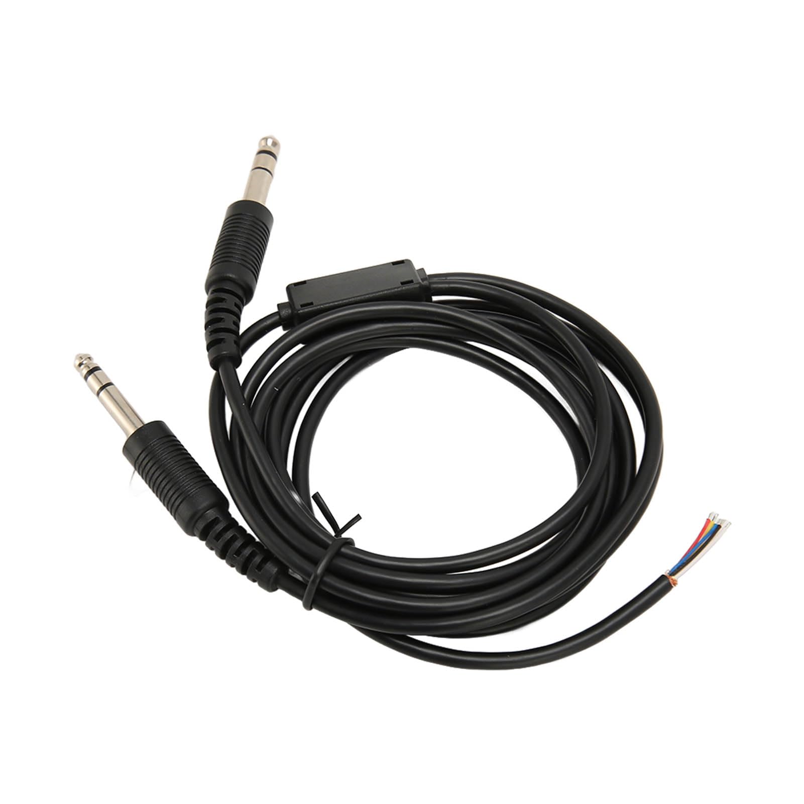 Ejoyous Dual Ga -Stecker Aviation Headset -Kabel, Premium PVC Material, Dual Ga Stecker Ersatzdraht für David Clark Avcomm Pilot, Universal Pilot Headset Cable, 2 M Lang, mit Präzis