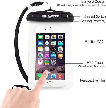 Universal Protective Beach Case 30M Underwater Waterproof Bag for NOKIA E72 - Transparent