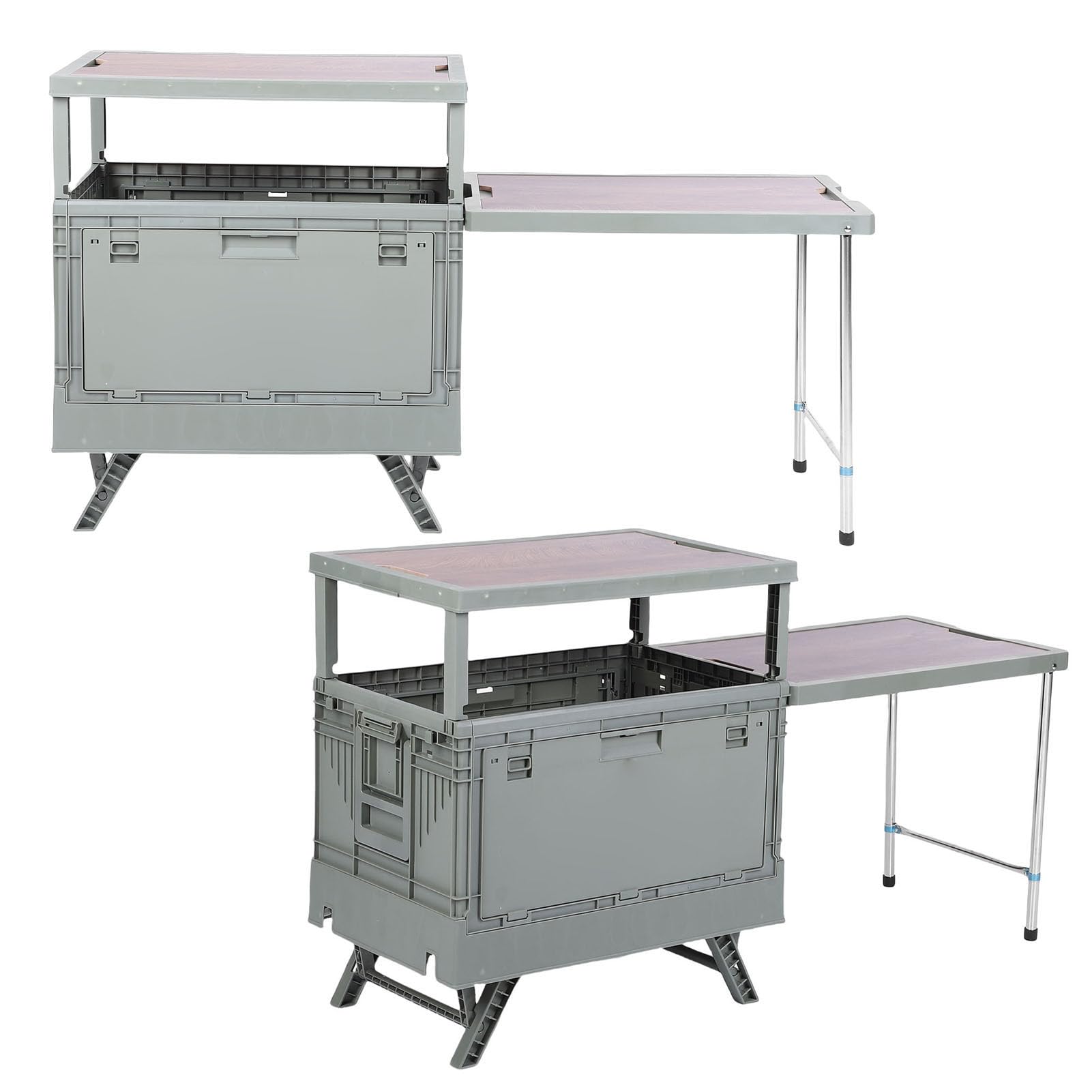 Fdit Caja Plegable de Camping con Tabla Multifuncional Organizador