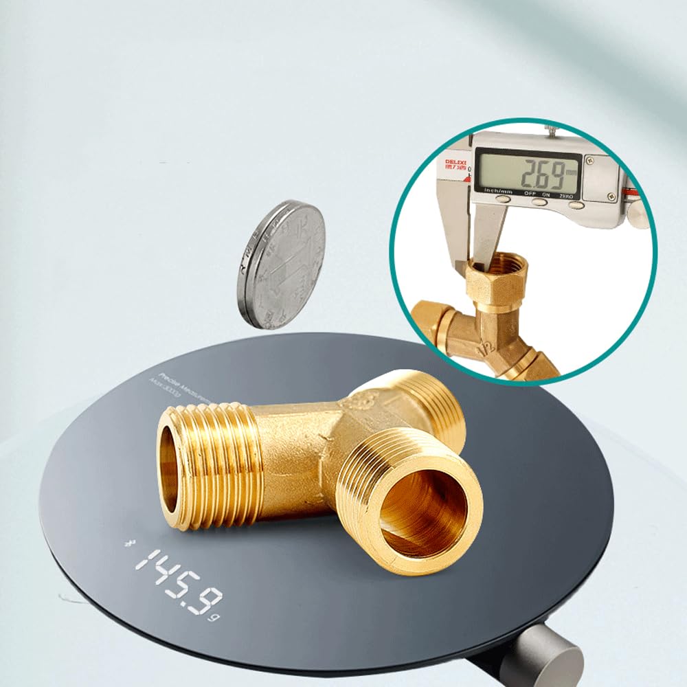 Brass 1/2" 3/4" BSPP Thread Y Type equal Reducer Pipe Fitting Thickening Union Joint Water Gas Adapter Coupler Connector NWPNLXEA(DN20 F)
