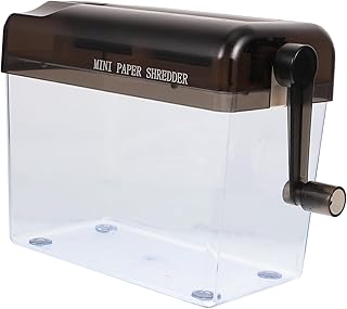 HONMEET Triturador De Arquivos Mini Acessórios Mini Triturador Ferramentas Manuais Trituradores De Escritório Triturador De Mão De Mesa Cortador De Tira De Papel
