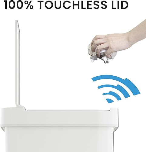 Miniatura 2 de iTouchless - Cubo de basura Prime de plástico, con sensor, 13.2gal, delgado, compacto, estructura duradera antigolpes y automático para cocina,