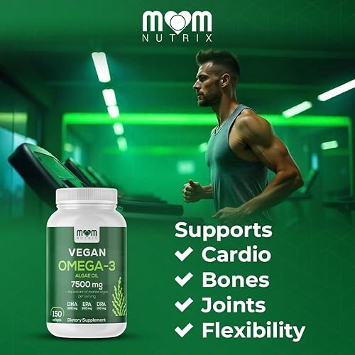 Miniatura 5 de Aceite de pescado alternativo  Suplemento vegano Omega 3 Aceite de algas DHA, EPA, DPA  Omega 3 graso a base de plantas  Orgánico y sin OMG  150