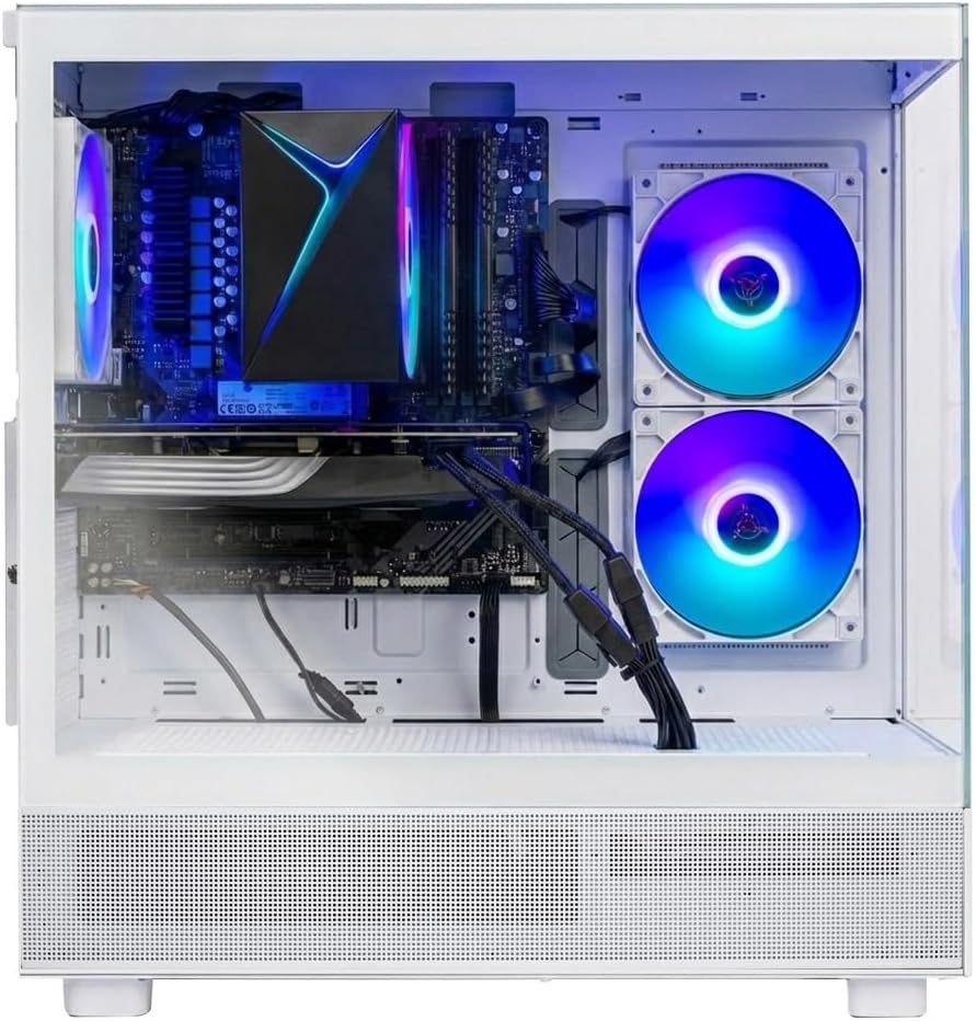 Skytech Gaming Azure 3 Gaming PC, AMD Ryzen 7 5700 3.7GHz, Intel ARC B580 12GB VRAM, 1TB NVMe SSD, 16GB DDR4 RAM 3200, 650W Gold PSU, WI-FI 5, Windows 11, Desktop