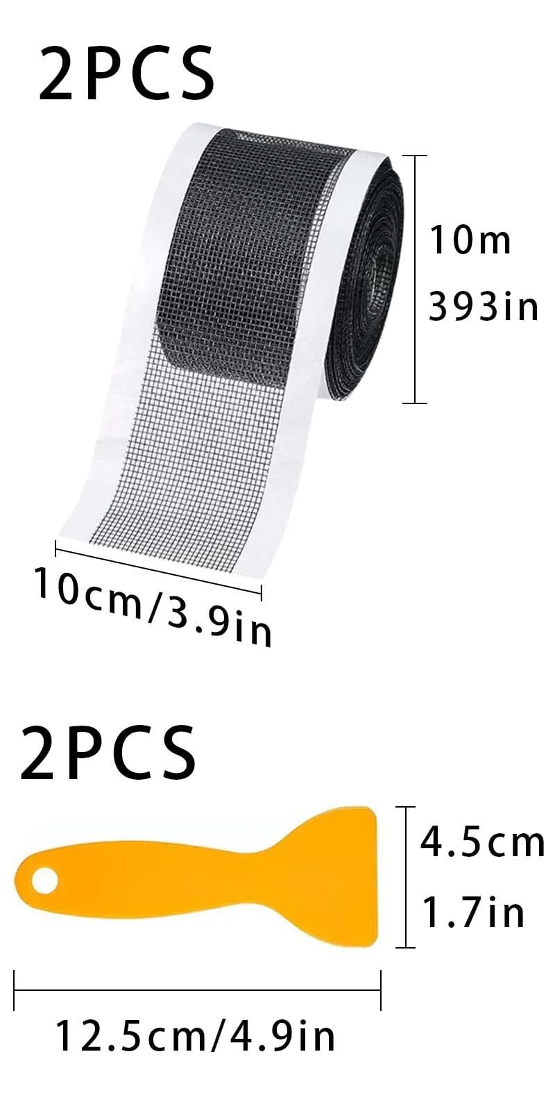 ZHYUAN 2 pezzi 10m×10cm,Colino di scarico doccia,Filtro Capelli Fogna,Filtro Doccia Capelli,Scolapasta doccia,Colino per capelli,con raschietto di plastica, adatto per vasca da bagno,cucina e bagno
