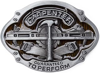 Carpenter Belt Buckle for Men,Carpenter Tool Belt Buckle,Hammer Saw Belt Buckle,Western Cowboy Belt Buckle,Best Man Belt Buckle,Silver Wedding Belt Buckle Gifts