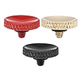Camera Shutter Button, 3 Pack Soft Shutter Release Button Pure Copper Camera Button Knurled Suitable for Nikon for Fujifilm for Leica DSLR/SLR Camera, Red Matte Golden Black