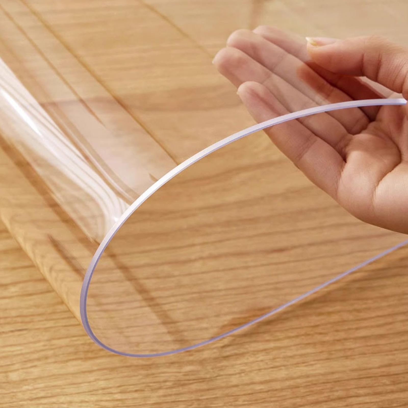 Sous-main de bureau en PVC transparent imperméable pour la maison et le bureau, tapis de table en tissu doux transparent personnalisable, 70 x 100 cm, 2 mm d'épaisseur