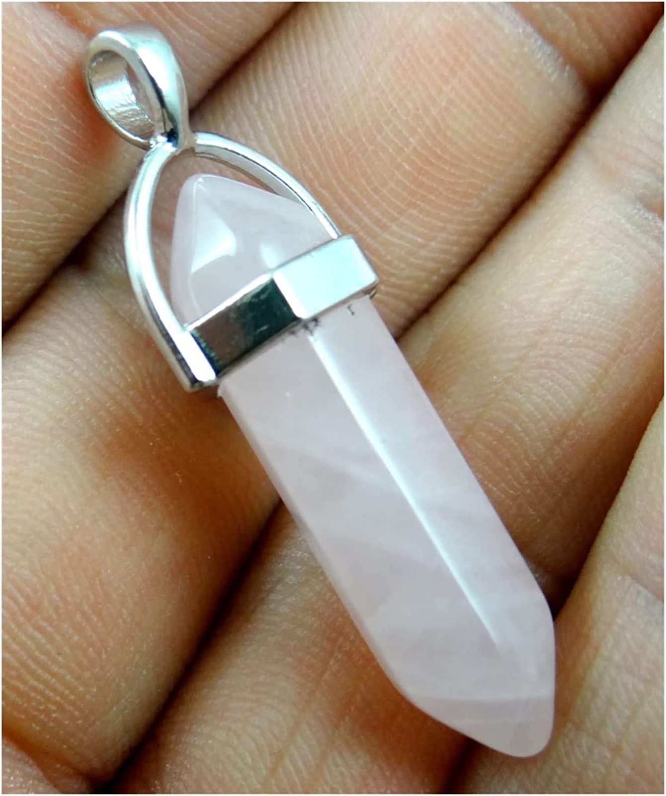 Domowe Kolekcje Minerały Kamienie Naturalny Kamień Kwarc Kryształ Urin Opal Lapis Turkus Sześciokątny Charm Przyczepa do DIY Biżuteria Naszyjnik Kryształowe Kamienie Dekoracja (rozmiar: NR 6)