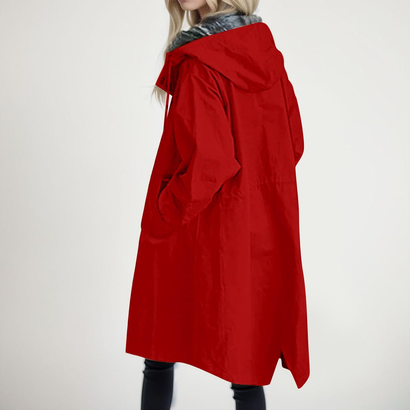 Generisch Eleganter Windbreaker Mantel für Damen mit lose Outdoor Winterbekleidung bequeme Jacke Wild