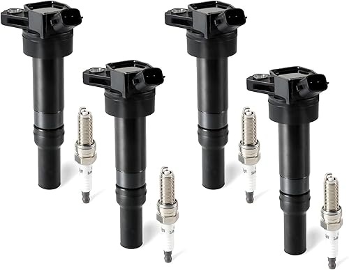 Vista 163 de Paquete de 6 bobinas de encendido UF617 y bujías de iridio compatibles con Infiniti EX37 FX37 G37 M37 Q50 3.7 3.7L V6 2008-2014 Reemplazar #