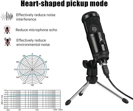 BM800 Recording Condenser Microphone Computer Professional USB Microphone with Headset Live Broadcast