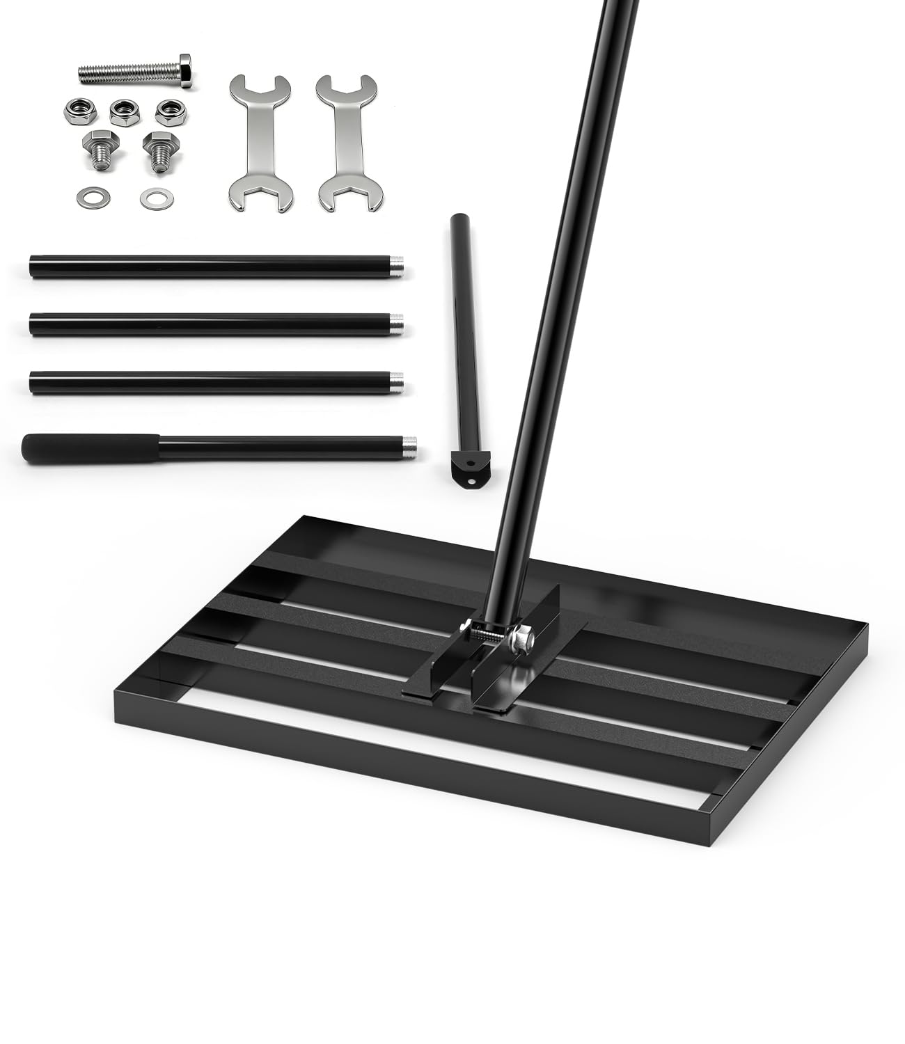 Lawn Leveling Rake Rasenbelüfter & Sandstreuer mit schmaler Kante | Rostfrei durch Pulverbeschichtung | 210x 43x 30cm | Ideal für Garten, Golfplatz und Landschaftsbau