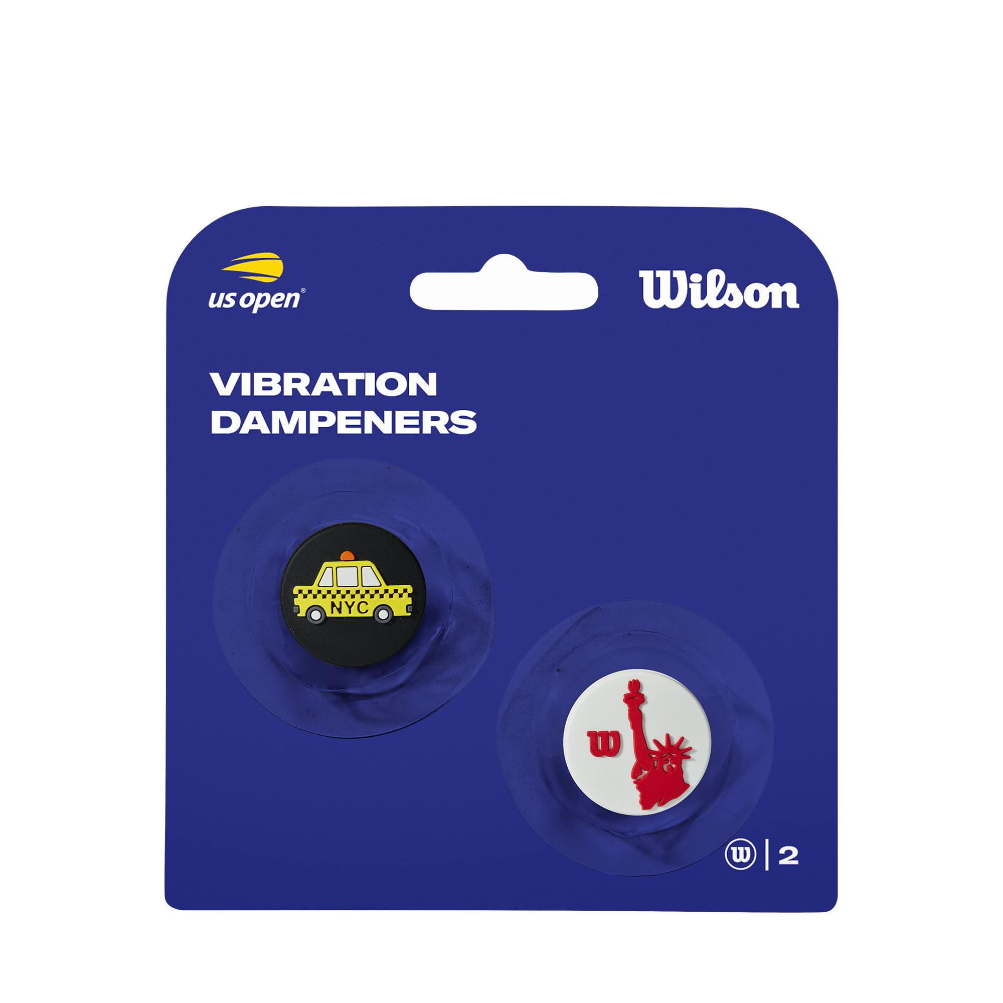 Wilson WR8412301001 Tennis Racket Vibration Guard, US OPEN DAMPENERS 2PK (2PK) Yellow x Red-image-4