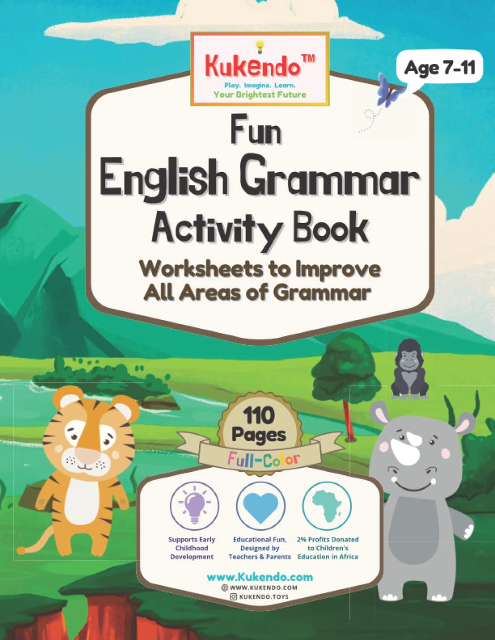 Fun English Grammar Activity Book age 7-11: Fun Kids Workbook to Improve All Areas of English Grammar
