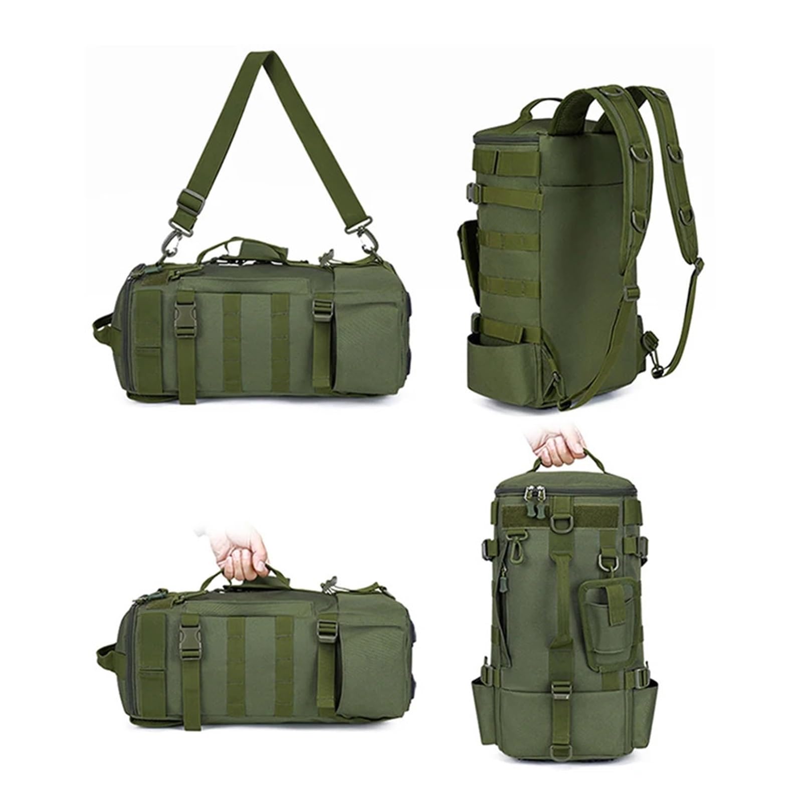 Mochila multifuncional for aparejos de pesca, acampada y senderismo(Khaki)