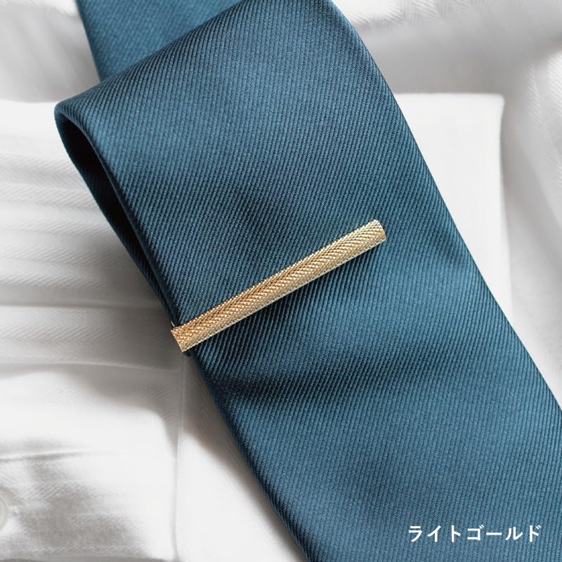 [TAVARAT] Tie Clip Tie Clips for Men Knurling Black Silver Tie Bar Tie Pin Tps-0953