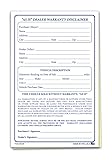As is Dealer Warranty Disclaimer Forms 2-Part Carbonless 5.5 x 8.5 - Used Car Sale Disclosure Forms, Auto Dealer Liability Documentation, White Canary NCR Paper, Edge-Glued Forms - Pack of 100