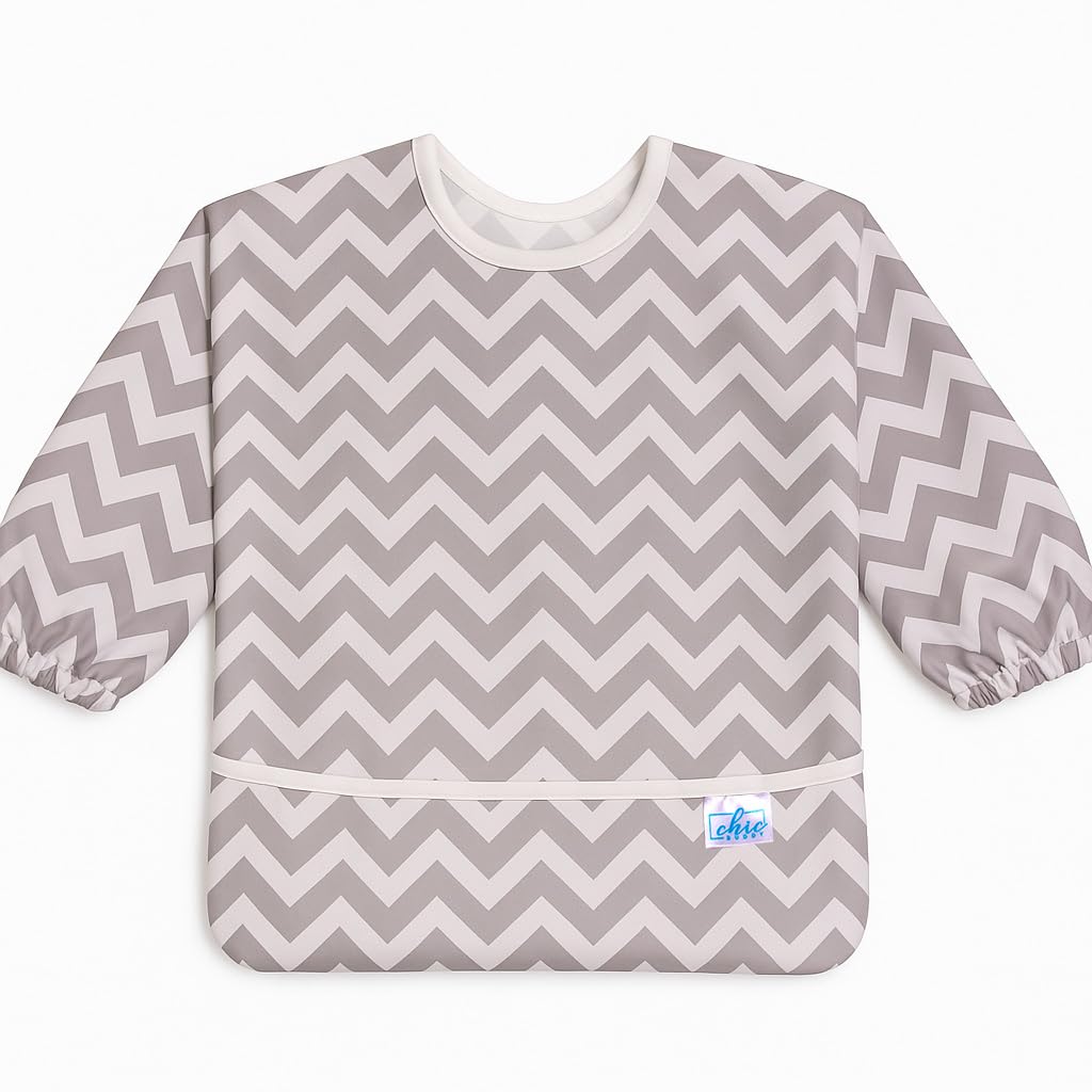 Chic BuddyFull Sleeve Baby Bibs for Girls and boys 6 Months to 2 Years – Soft Feeding Apron for Toddlers – Waterproof & Easy Clean Bib for Mealtime Joy – Cute & Comfortable Design