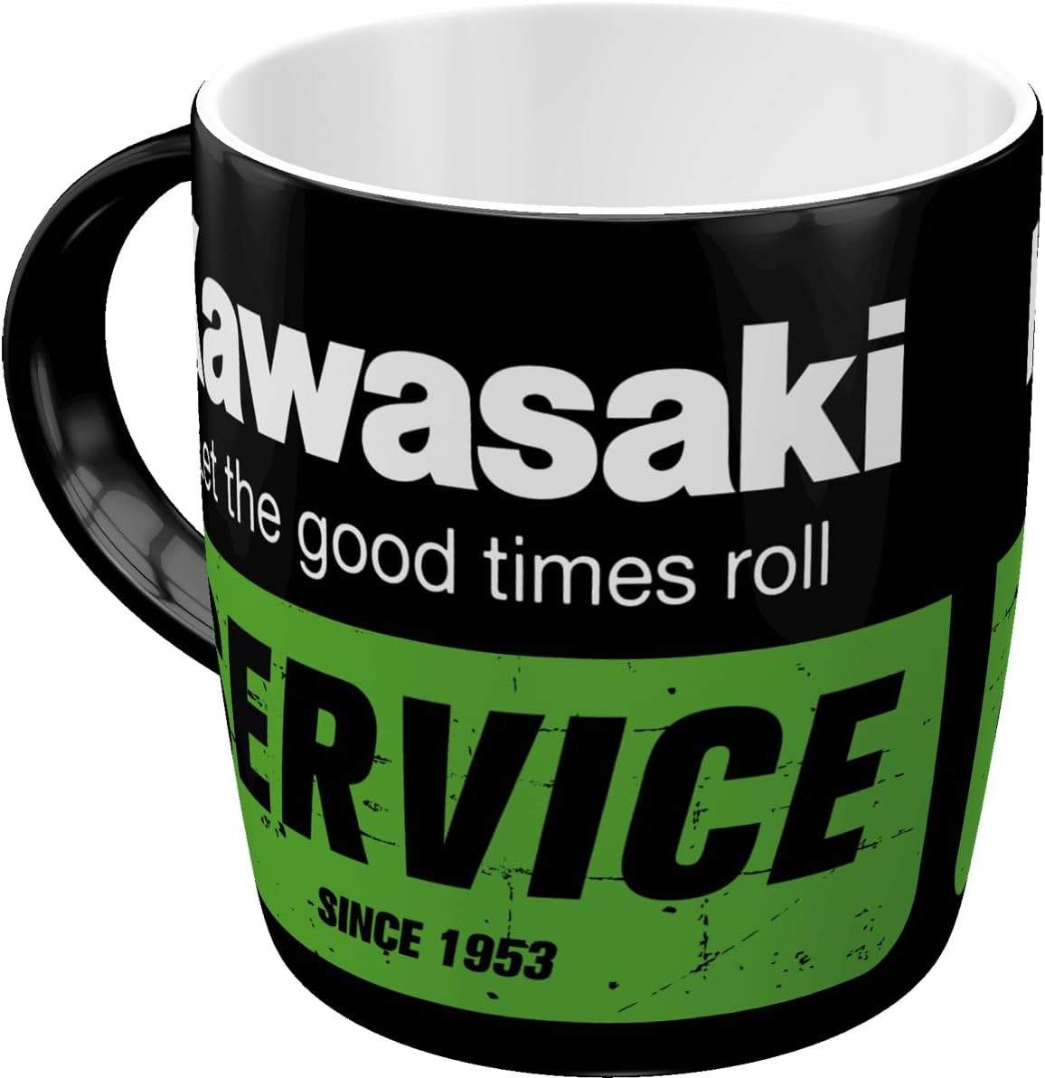 Nostalgic-Art Retro Coffee Mug, 330 ml, Kawasaki – Service – Gift idea for Motorbike Fans, Ceramic Cup, Vintage Design