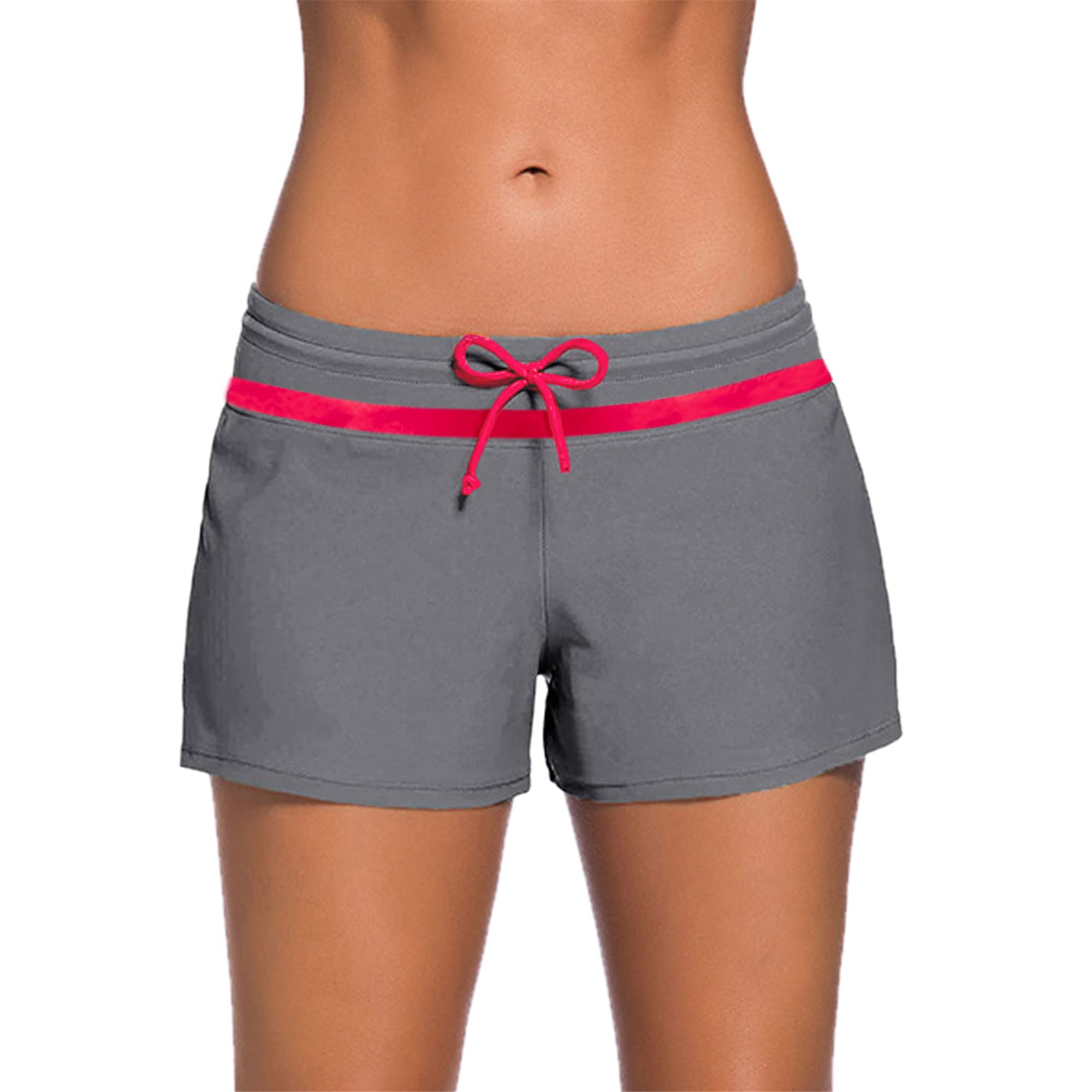 Badeshorts Damen Wassersport Boardshorts, Basisch Badehose Damen Sommer UV Schutz Kurze Hose Schnell Trocknend Schwimmshorts Schwimmhose Bikini Unterteil (S-XXXL)
