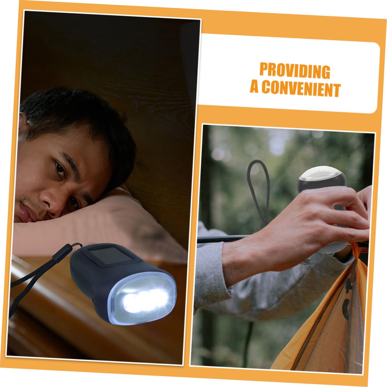 Angoily 2pezzi Torcia Elettrica Portatile Ricarica Solare e Manovella Luce Led Per Campeggio Escursionismo Ed Emergenze All Aperto