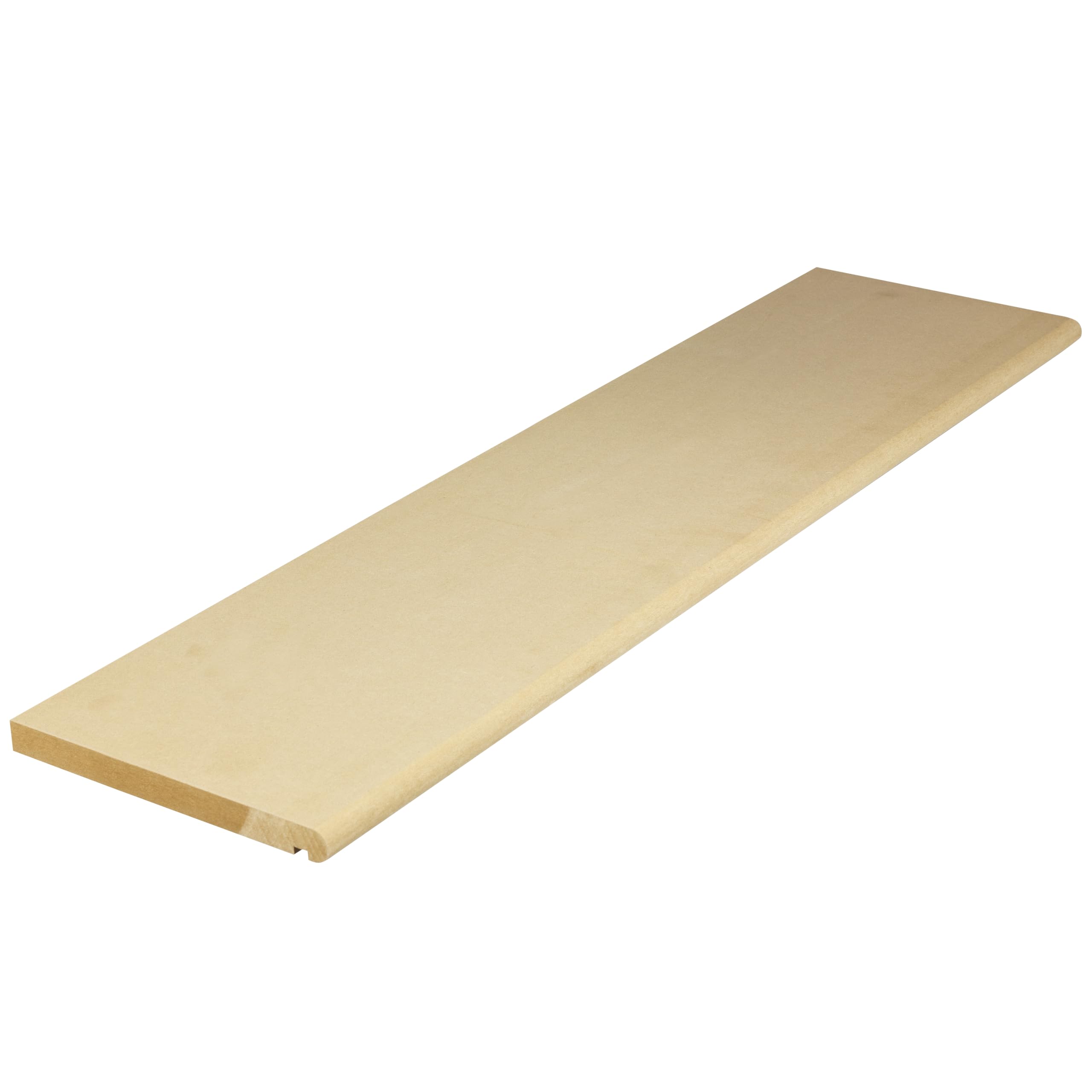 Jackson Woodturners MDF Stair Tread 22mm Thick – 970mm Length – 250mm or 270mm Depth – Grooved for Riser – Bullnose Front Edge – Unfinished (270mm Depth – 22 x 270 x 970mm)