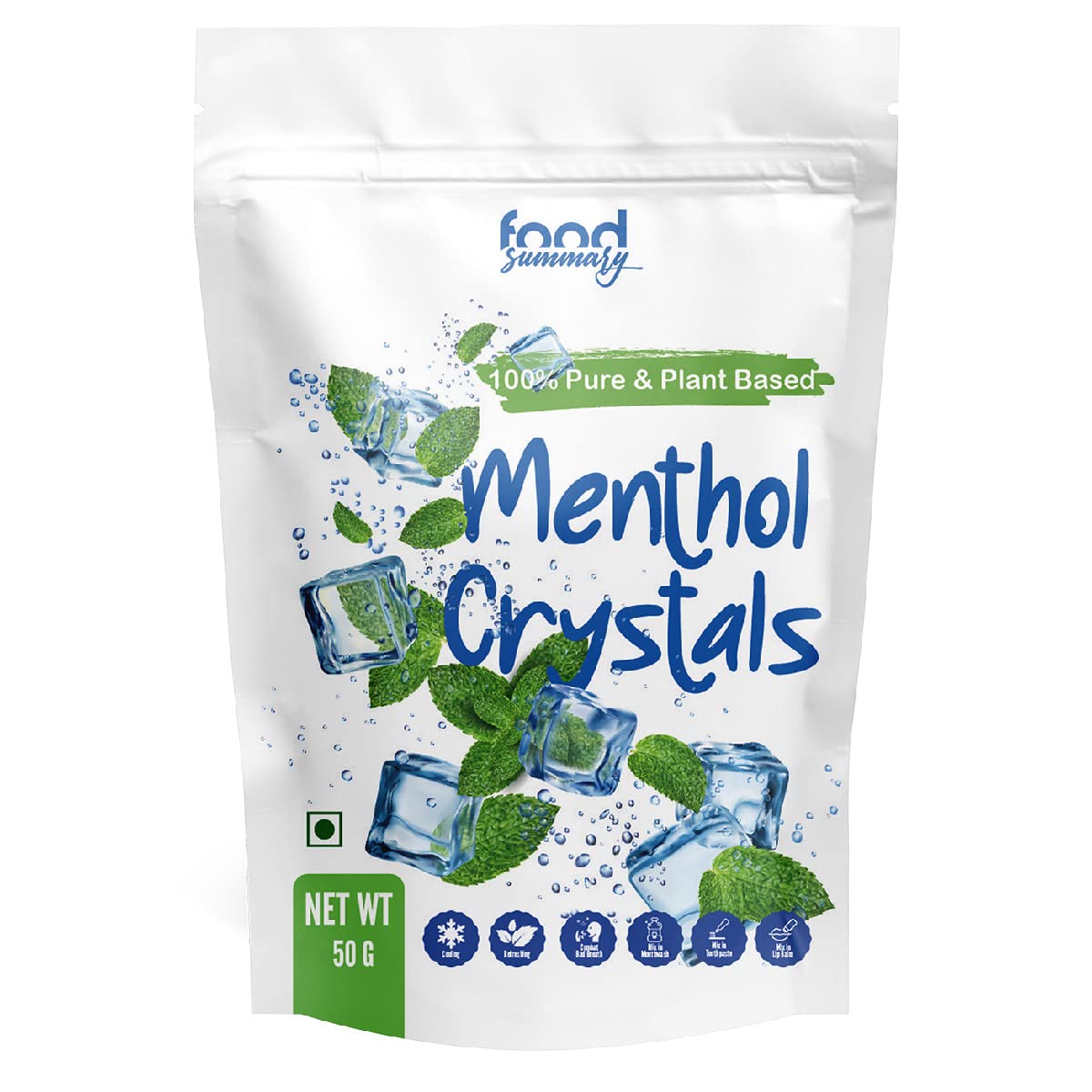 Buy Food Summary Highest Grade Menthol Crystals 50g Pack Edible and