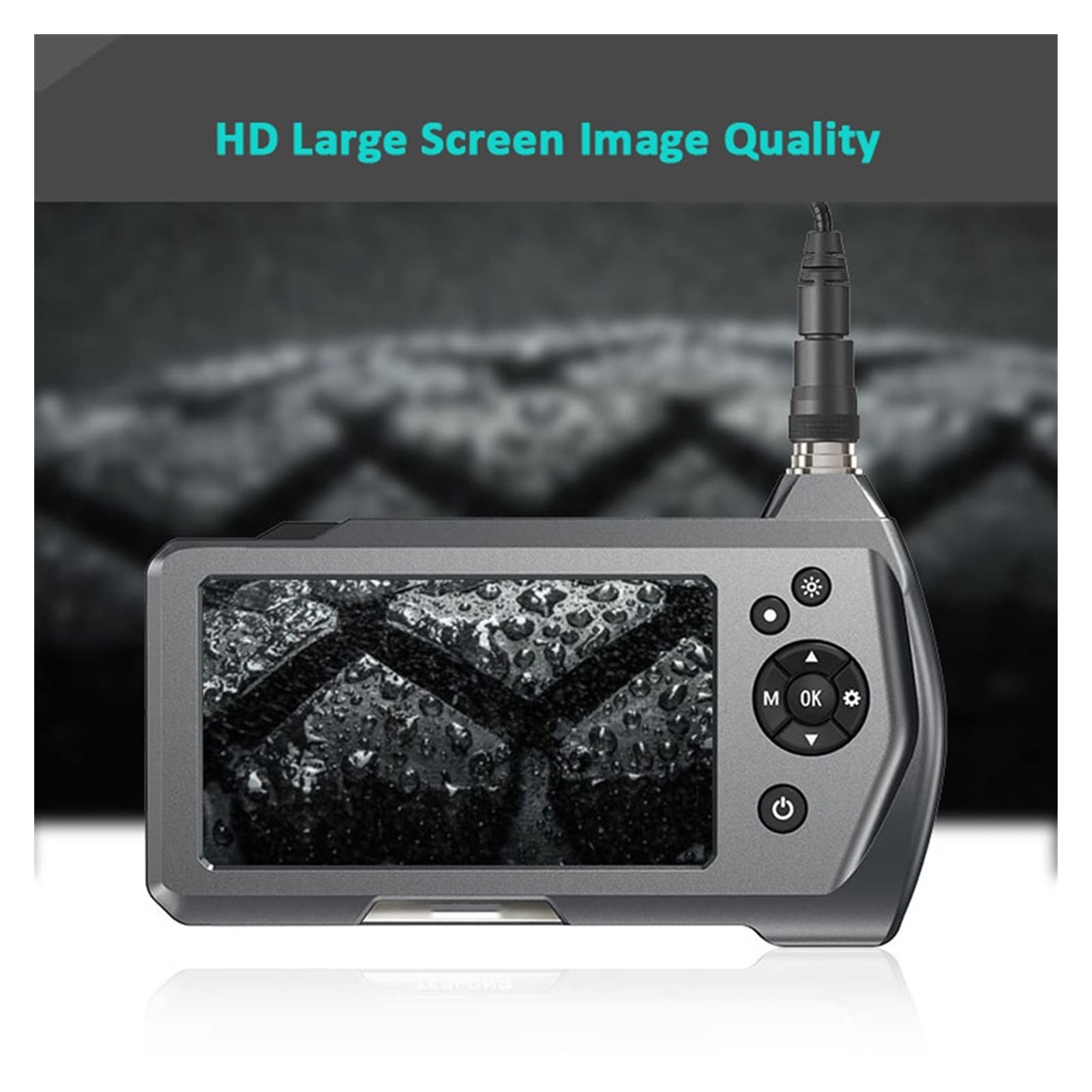 Endoskop, 7,6 mm 1. 0mp 4.5" Screen Cyfrowy Endoskop Snake Inspection Camera 3 2 GB. Boroskop z baterią 18650 Diody LED(3M)