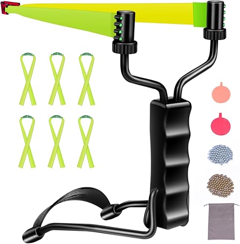 Miniatura 1 de Juego de tirachinas de caza y tiro una pistola de tiro simple pero potente, potentes tirachinas de muñeca para adultos, con lazo resistente, 200