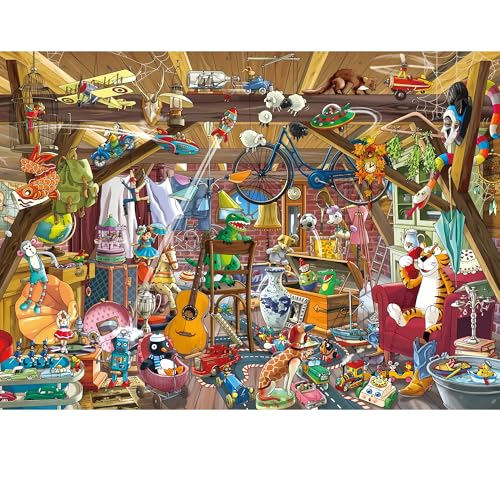 CREAFOMIFE 1000 Teile Puzzle für Erwachsene Dachbodenszenen